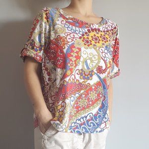 Patterned Cotton T Shirt